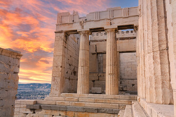 Wall Mural - Parthenon temple on the Acropolis of Athens, dedicated to the maiden goddess Athena