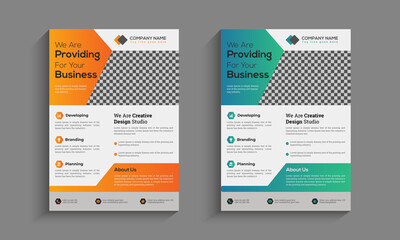 Wall Mural - Flyer design Corporate business brochure or flyer design.