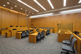 Fototapeta  - New modern courtroom viewed from the side