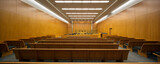 Fototapeta  - Panaramic view from the back of a courtroom