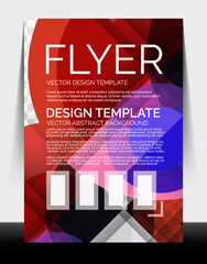 A4 flyer annual report circle design, vector background print template