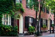Historic brownstone house in Beacon Hill, Boston, Massachusetts