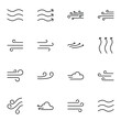 © Lalavida - Air icon set. Simple wind, breeze, cloud, zephyr outline icons sign, vector illustration.