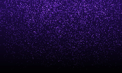 Purple Confetti. Gold Glitter Particles. Vector