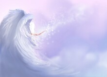 Angel Wings Paint Style Illustration 