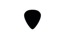 Guitar Pick Icon In Simple Vector Illustration