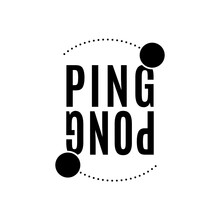 Ping Pong Icon, Symbol Logo Vector Illustration Background
