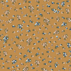 Wall Mural - Flowery bright pattern in small-scale flowers. Calico millefleurs. Floral seamless background for textile, surface, fabric, wallpapers, print, gift wrap and scrapbooking, decoupage.