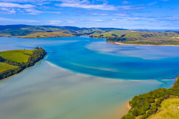 Porpoise bay at Caitlins region of New Zealand