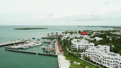 Wall Mural - Key West Florida aerial tourism travel destination 4k