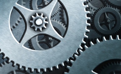 Wall Mural - system administrator control, gear configuration settings tools concept.