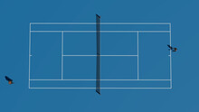 Blue Tennis Court 