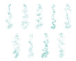 © Александр Ковалёв - Beautiful set of turquoise curve smoke lines brushes in motion