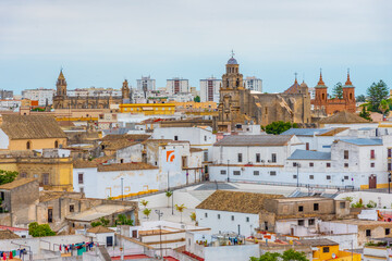 Poster - Aerial view of Jerez de la Frontera town in Spain