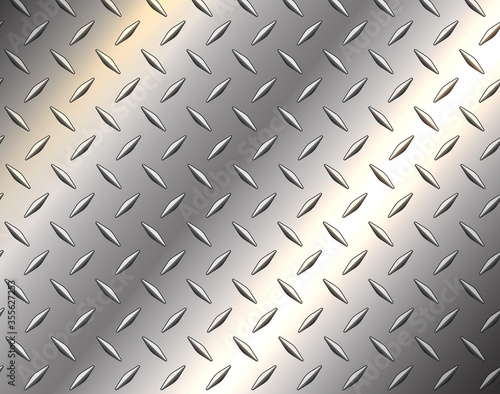 Cuadros en Lienzo The diamond steel metal sheet texture background