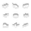 Metal baking cookie cutters set, collection