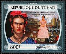 Self-portrait By Frida Kahlo On African Stamp