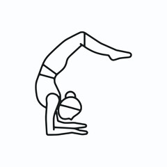 Wall Mural - Vector illustration featuring a set of Yoga Pose icons