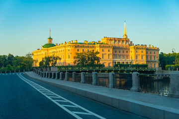 saint petersburg. russia. mikhailovsky castle. engineer in st. petersburg. city landscape. architect