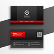 © starlineart - red and black dark business card template design
