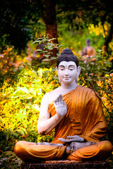 Wall Mural - Lot Buddhas statues in Loumani Buddha Garden. Hpa-An, Myanmar (Burma)