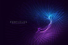 Abstract Technology Glowing Lines Fractal Style Background Design