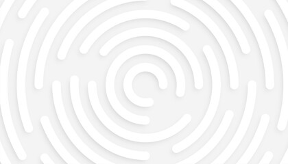 Canvas Print - minimal white background with 3d circular pattern design