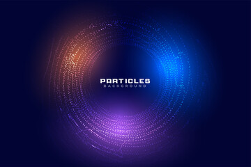 abstract circular particles digital futuristic background design