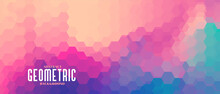 Colorful Hexagonal Pattern Modern Wide Banner Design