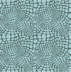 Wall Mural - Reptile skin seamless vector pattern