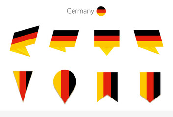 Poster - Germany national flag collection, eight versions of Germany vector flags.