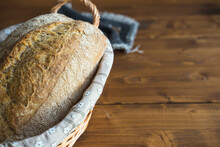 Sourdough Artisan Bread Loaf Of Traditional Homemade Rye Starter