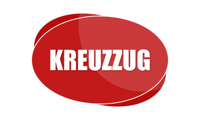 Wall Mural - kreuzzug - text written in red shape