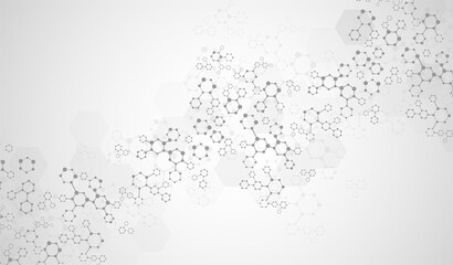 Canvas Print - Molecules or DNA medical structure background vector design.