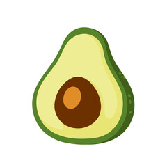 Wall Mural - Vector cartoon avocado illustration icon design