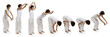 Ba Duan Jin die sechste Übung sechs der acht Brokate Chigong Quigong, Bild 6/8
Hände Füße greifen