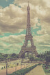 © Roozy Photo - Eiffer tower photo vintage postcard style