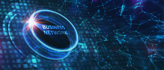 Business, Technology, Internet and network concept. Online Business Network.