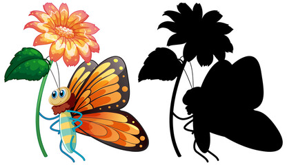 Poster - Set of butterfly cartoon