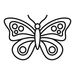 Sticker - Exotic butterfly icon. Outline exotic butterfly vector icon for web design isolated on white background