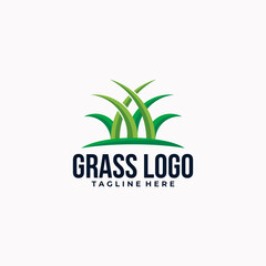 Wall Mural - grass logo icon vector isolated