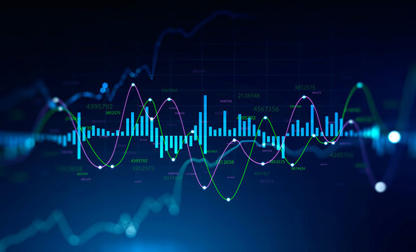 digital graph interface, stock market