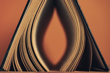 Poster - Close up Beautiful vintage ancient book. Pattern background for design.