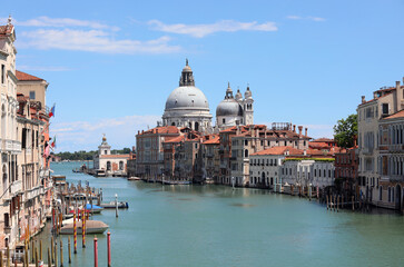 Wall Mural - Island of Venice in Italy with the Grand Canal and the Dome of t