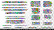 © ADELART - Glitch elements set. Digital pixel noise. Signal fail. Screen technical problem. TV no signal. Glitch screen overlays collection.