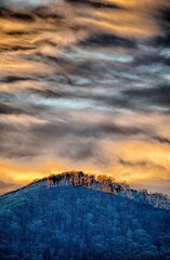 Wall Mural - Early morning sunrise over blue ridge mountains