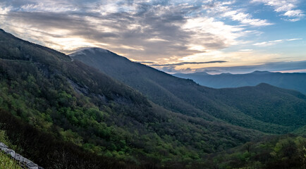 Wall Mural - blue ridge mountains near mount mitchell and cragy gardens