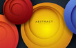 © Fajar - 3D Background. Multi circle paper cut decoration.