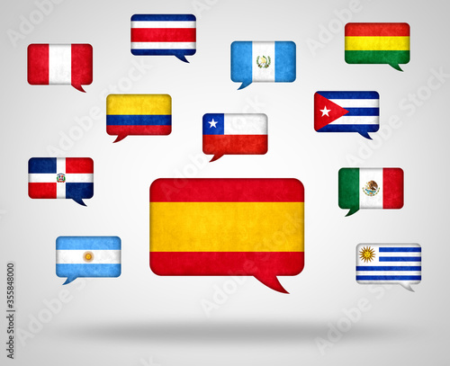 Foto Spanish language in the World - Different Countries with Spanish as language