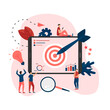 © Дмитрий Горелкин - Target with an arrow, hit the target, goal achievement. Business concept vector illustration